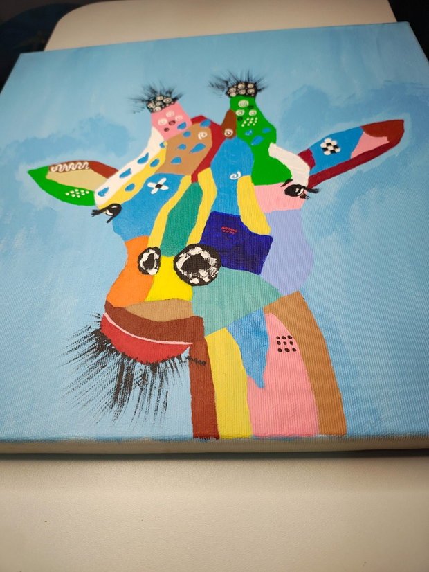 Tablou abstract girafa