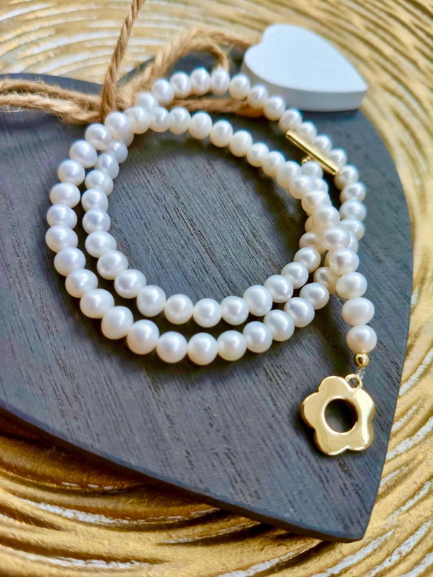 Colier CHOKER perle de cultura albe calitate A plus