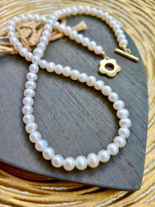 Colier CHOKER perle de cultura albe calitate A plus