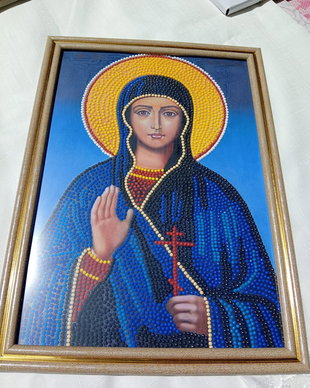 Icoane personalizate tehnica Diamond Painting 3D, lucrate manual