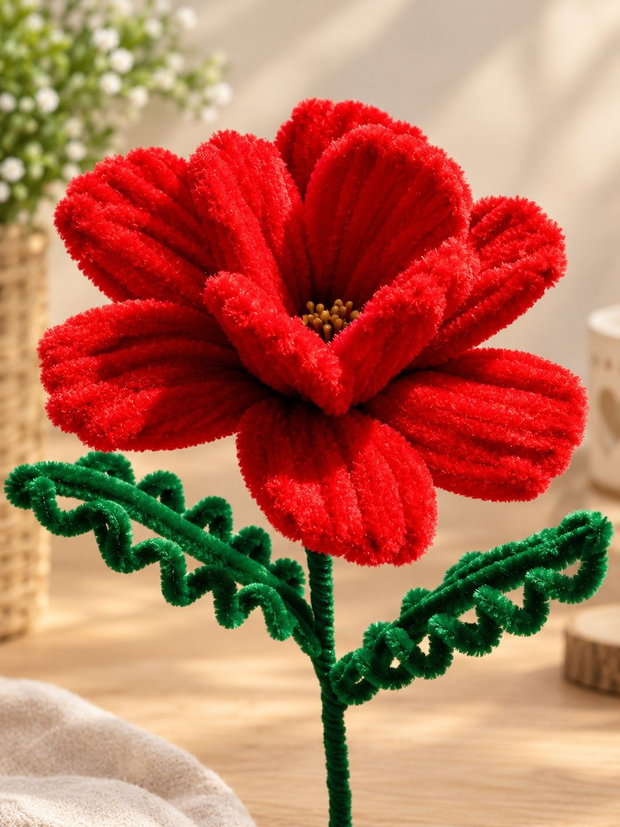 Flori handmade din sârmă plușată flori decorative lucrate manual