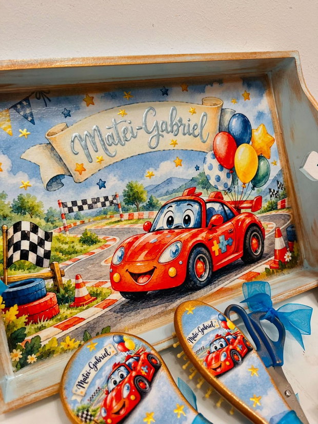 Set personalizat pentru taierea motului / tema Cars, Mașinuțe, Fulger Mcqueen