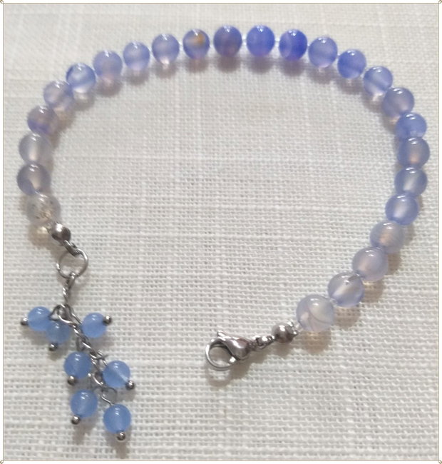 BRATARA- AGAT STRIPED BLEU-MOV