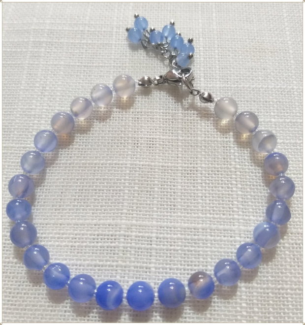 BRATARA- AGAT STRIPED BLEU-MOV