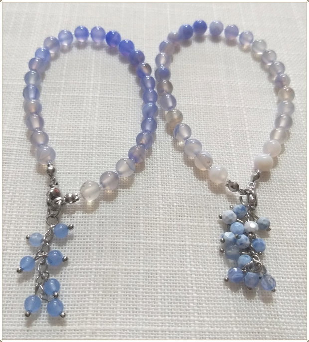 BRATARA- AGAT STRIPED BLEU-MOV