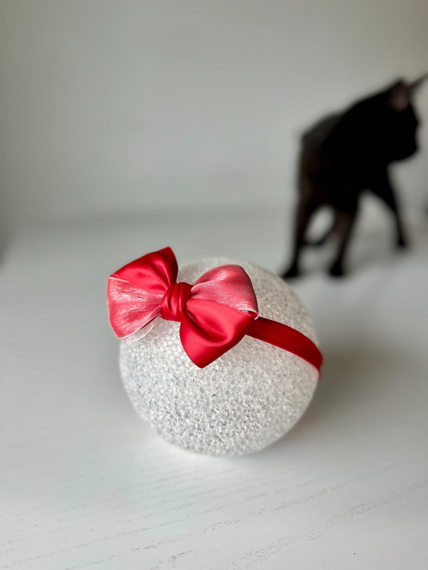 Bentiță elastică handmade pentru fetite cu fundă din satin