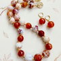 Set Colier și cercei agate crab fire