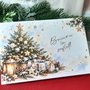Felicitare de Crăciun cu detalii decorative realizate manual