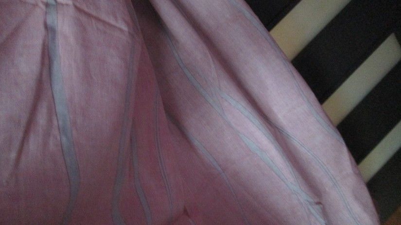 2 draperii mov cu dungi