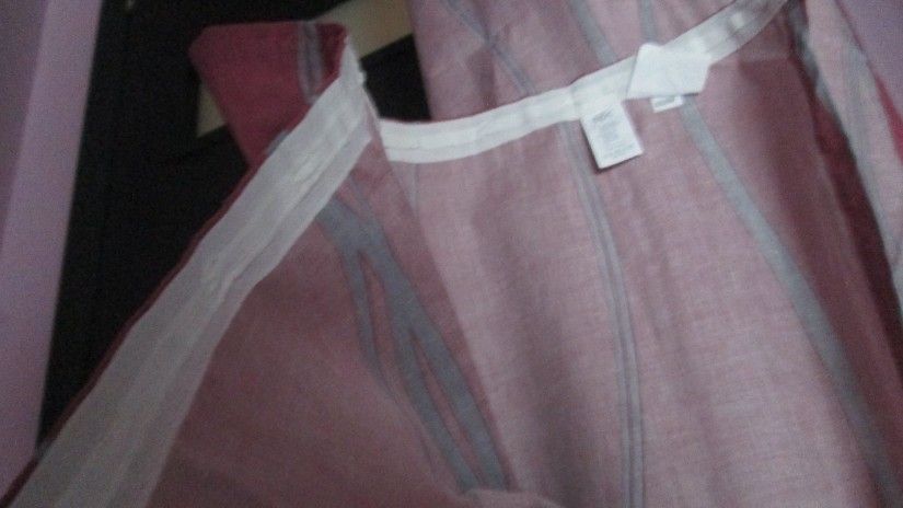 2 draperii mov cu dungi