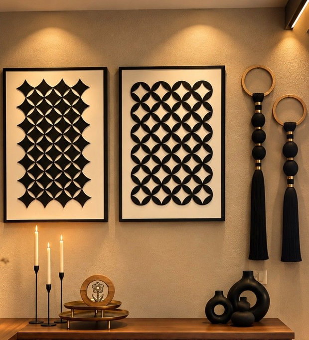 decoratiune perete din fir acrilic