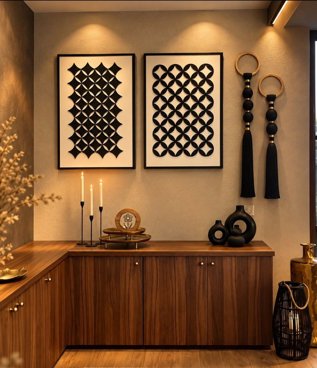 decoratiune perete din fir acrilic