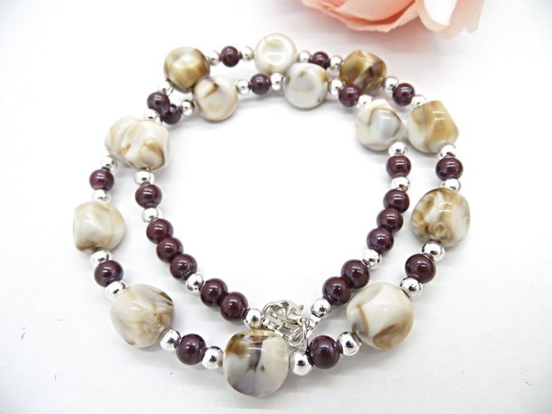 Colier Handmade Statement cu Mărgele plastic (Cod1481)