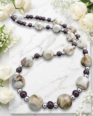 Colier Handmade Statement cu Mărgele plastic (Cod1481)