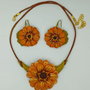 Set bijuterii florale în culori de toamnă