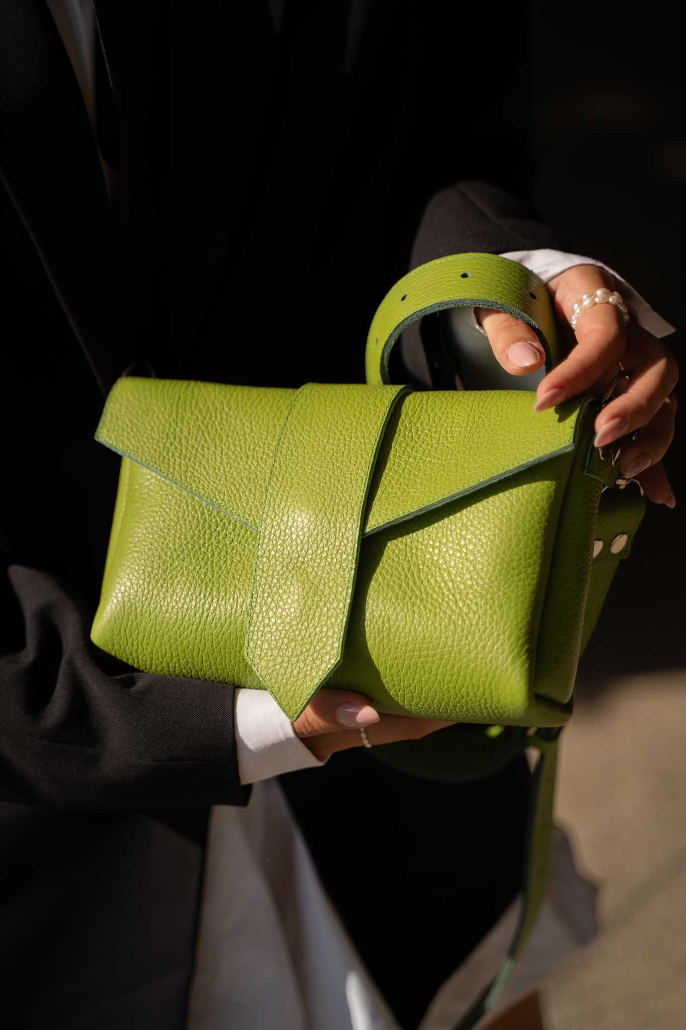 Geantă din piele naturală LOVE GREEN | Dichisar